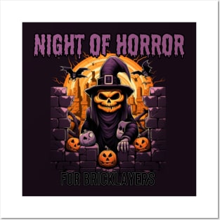 Night of horror, halloween, bricklayers Posters and Art